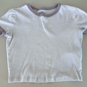 white top with purple